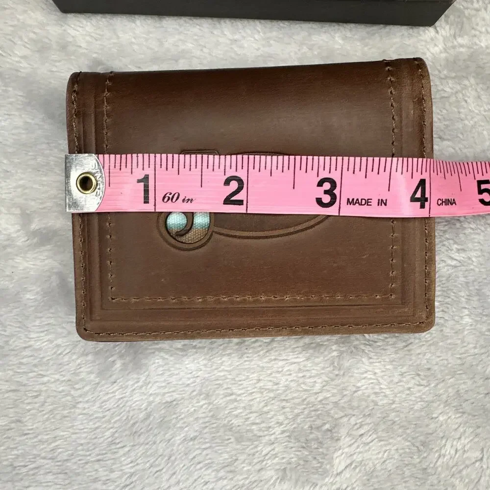 Justin‎ Wallet Card Wallet With Gusset Genuine Leather RFID Logo Embossed Unisex